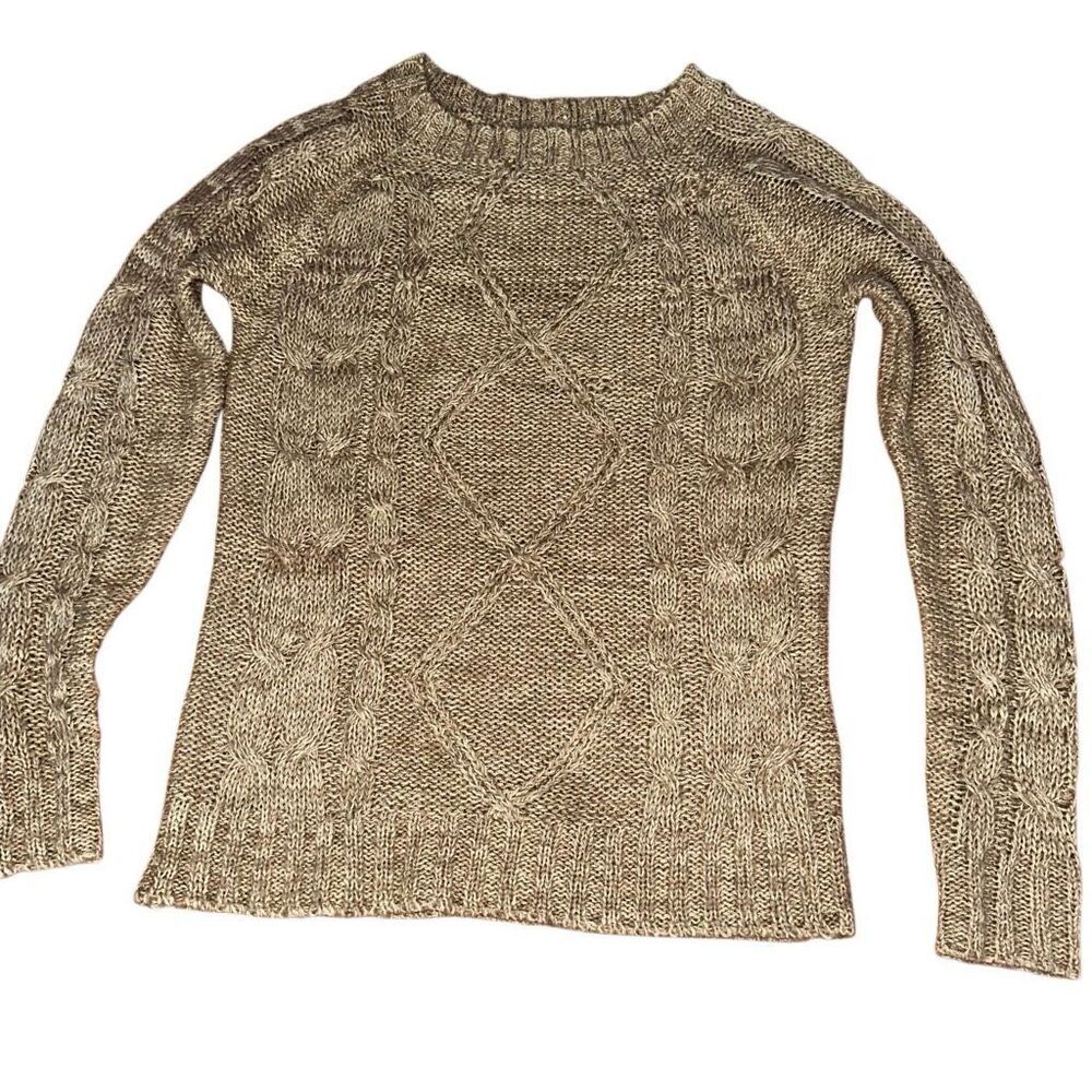 Womans tan knit sweater size small